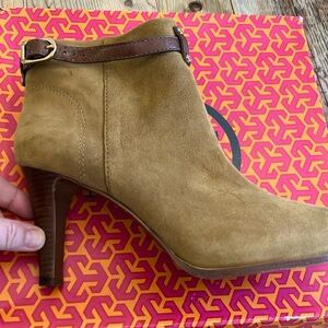 Tory Burch Patricia Mid Heel Bootie-Softy Suede